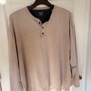 Men's Beige/Cream Henley Shirt